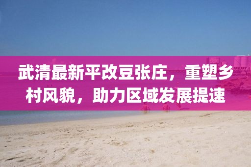 武清最新平改豆張莊，重塑鄉村風(fēng)貌，助力區域發(fā)展提速