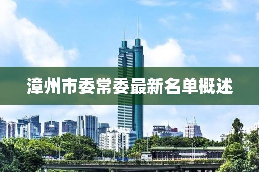 漳州市委常委最新名單概述