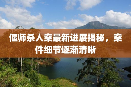 偃師殺人案最新進(jìn)展揭秘，案件細節逐漸清晰