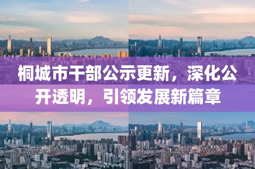 桐城市干部公示更新，深化公開(kāi)透明，引領(lǐng)發(fā)展新篇章