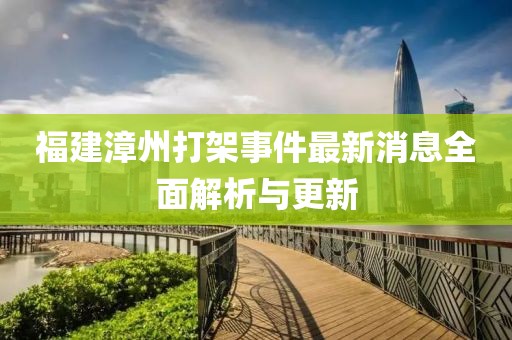 福建漳州打架事件最新消息全面解析與更新