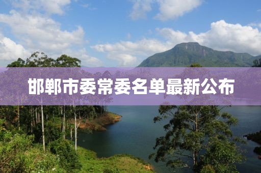 邯鄲市委常委名單最新公布