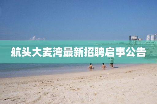 航頭大麥灣最新招聘啟事公告