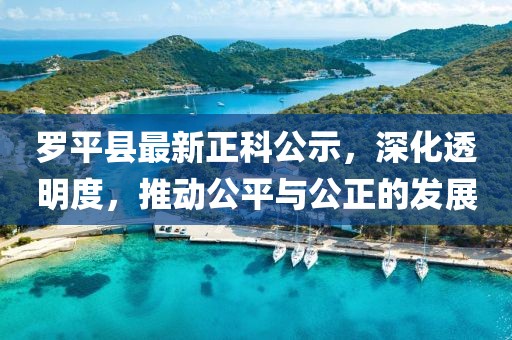 羅平縣最新正科公示，深化透明度，推動(dòng)公平與公正的發(fā)展