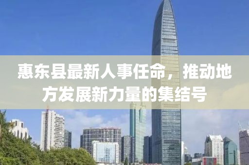 惠東縣最新人事任命，推動(dòng)地方發(fā)展新力量的集結號