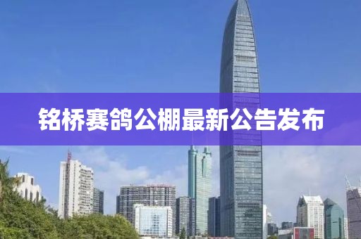 銘橋賽鴿公棚最新公告發(fā)布