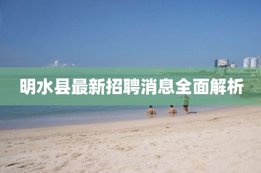 明水縣最新招聘消息全面解析