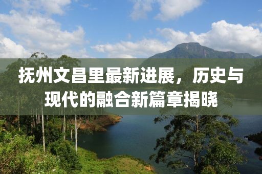 撫州文昌里最新進(jìn)展，歷史與現代的融合新篇章揭曉