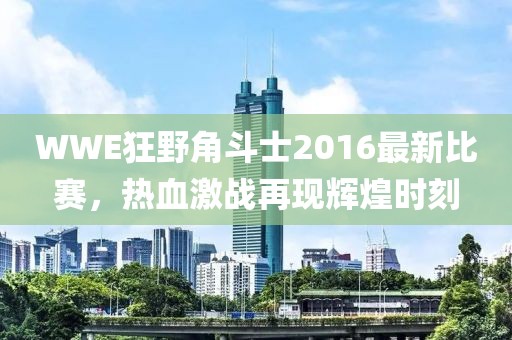 WWE狂野角斗士2016最新比賽，熱血激戰再現輝煌時(shí)刻