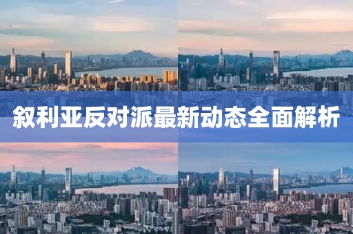 敘利亞反對派最新動(dòng)態(tài)全面解析