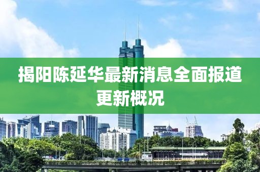 揭陽(yáng)陳延華最新消息全面報道更新概況
