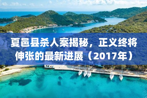 夏邑縣殺人案揭秘，正義終將伸張的最新進(jìn)展（2017年）