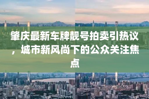肇慶最新車(chē)牌靚號拍賣(mài)引熱議，城市新風(fēng)尚下的公眾關(guān)注焦點(diǎn)